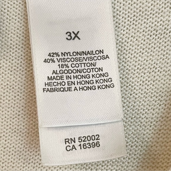 VTG Liz Claiborne 2 Pc Twin Cardigan Sweater Set, Rhinestone Buttons, Sz 3X - Picture 8 of 9